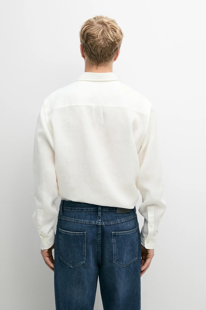 100% linen regular fit shirt