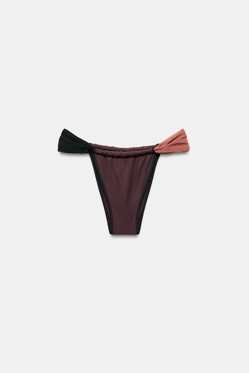 TULLE TRIANGLE BIKINI BOTTOMS