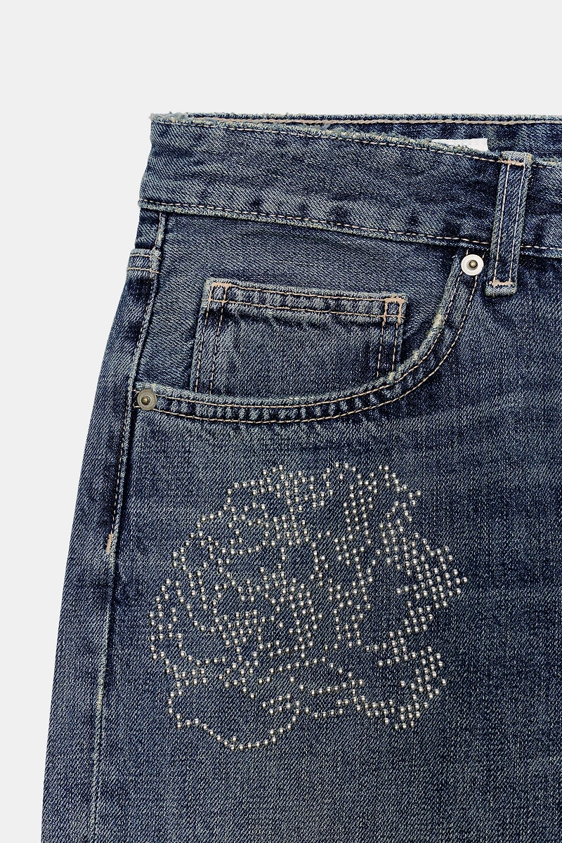JEAN BARREL TRF FLEURS TAILLE HAUTE