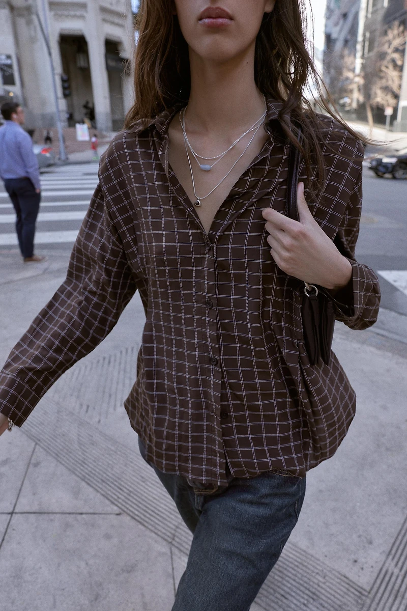 CHEMISE OVERSIZE À CARREAUX