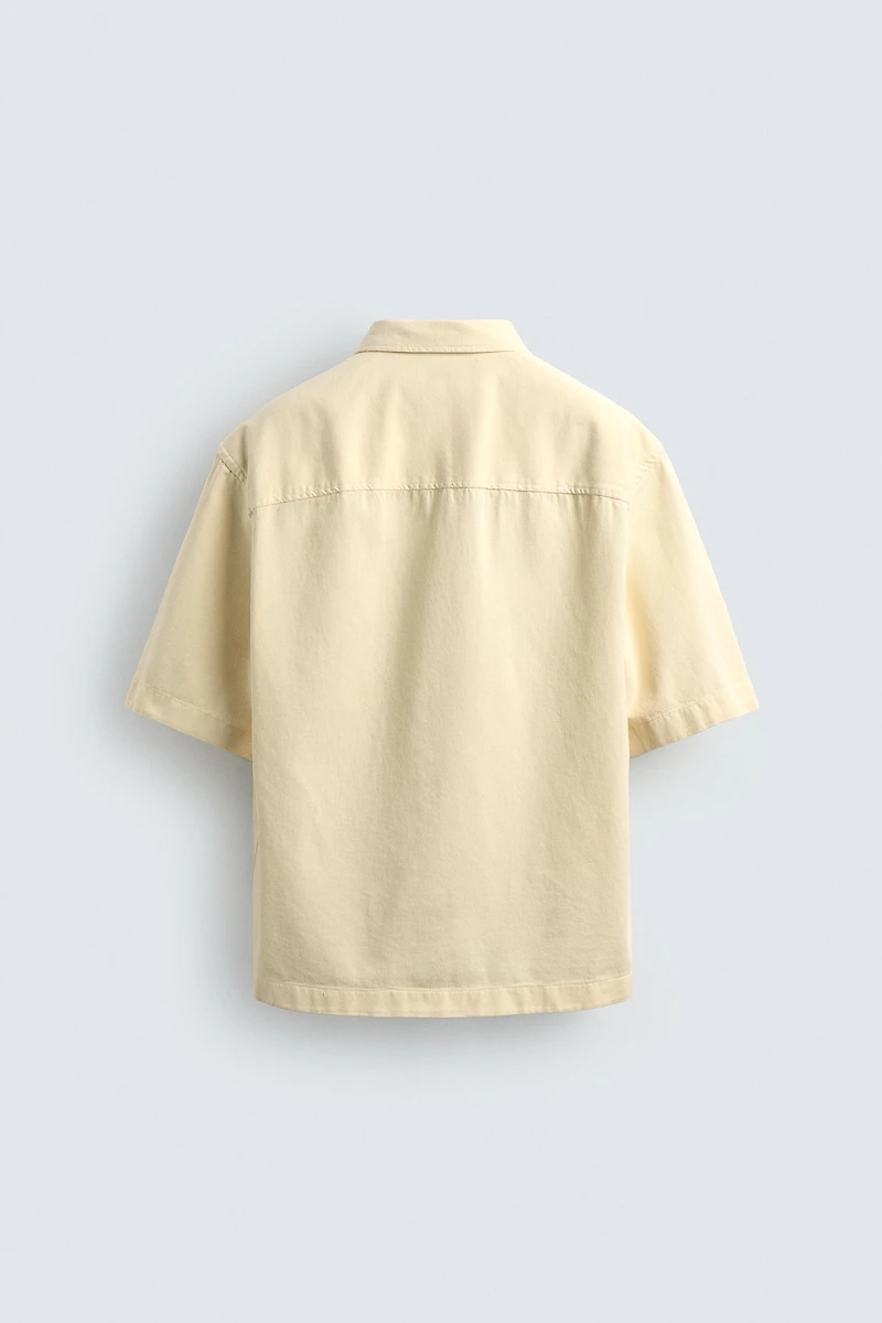 EMBROIDERED TEXTURED OVERSHIRT