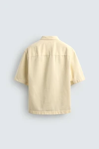 EMBROIDERED TEXTURED OVERSHIRT
