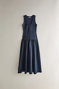 FLARED MIDI DRESS