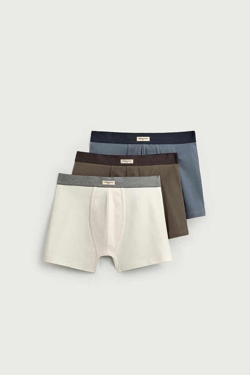THREE-PACK OF ASSORTED BOXERS