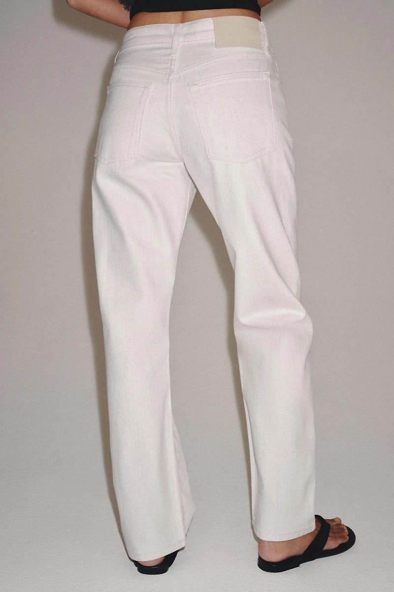 ZW COLLECTION MID-RISE STRAIGHT LEG JEANS