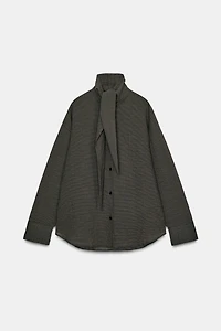 PLAID SHIRT WITH SCARF ZW COLLECTION