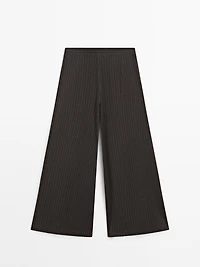 Wide-leg trousers with triple dart detail