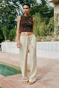 CUT OUT BACK KNIT TOP