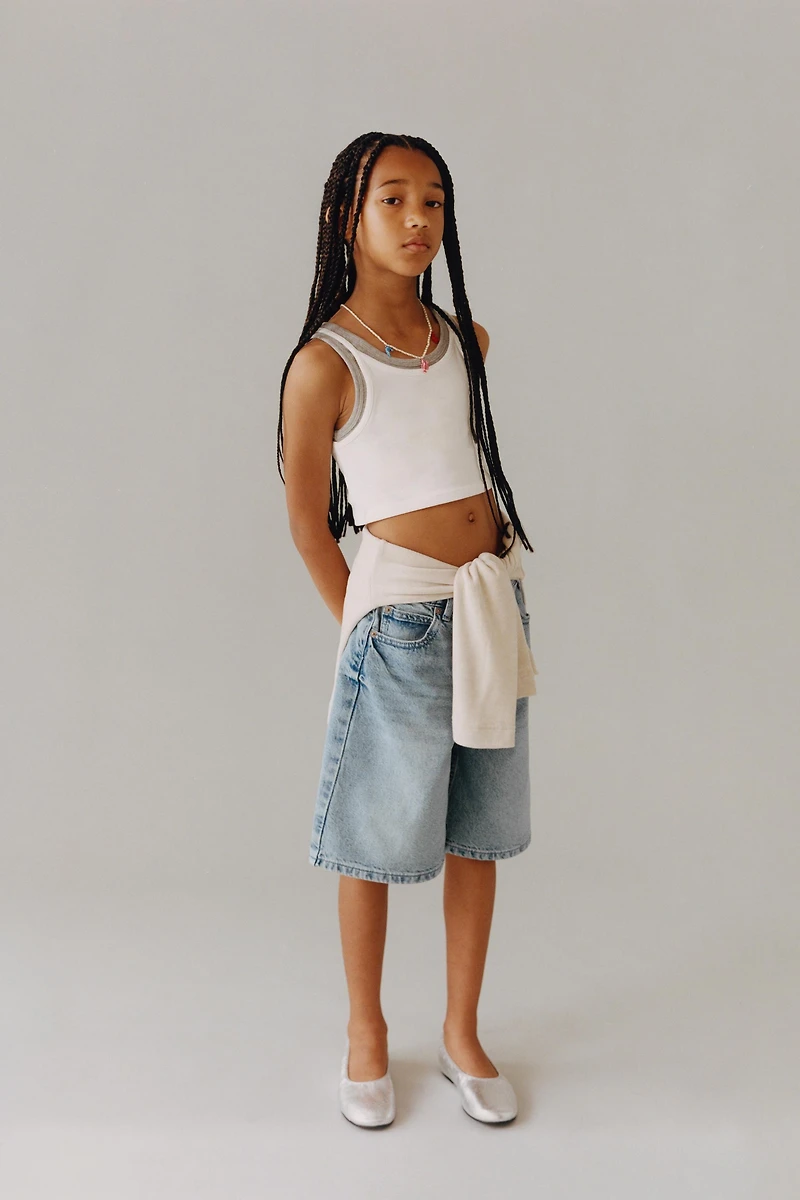 LONG DENIM SHORTS