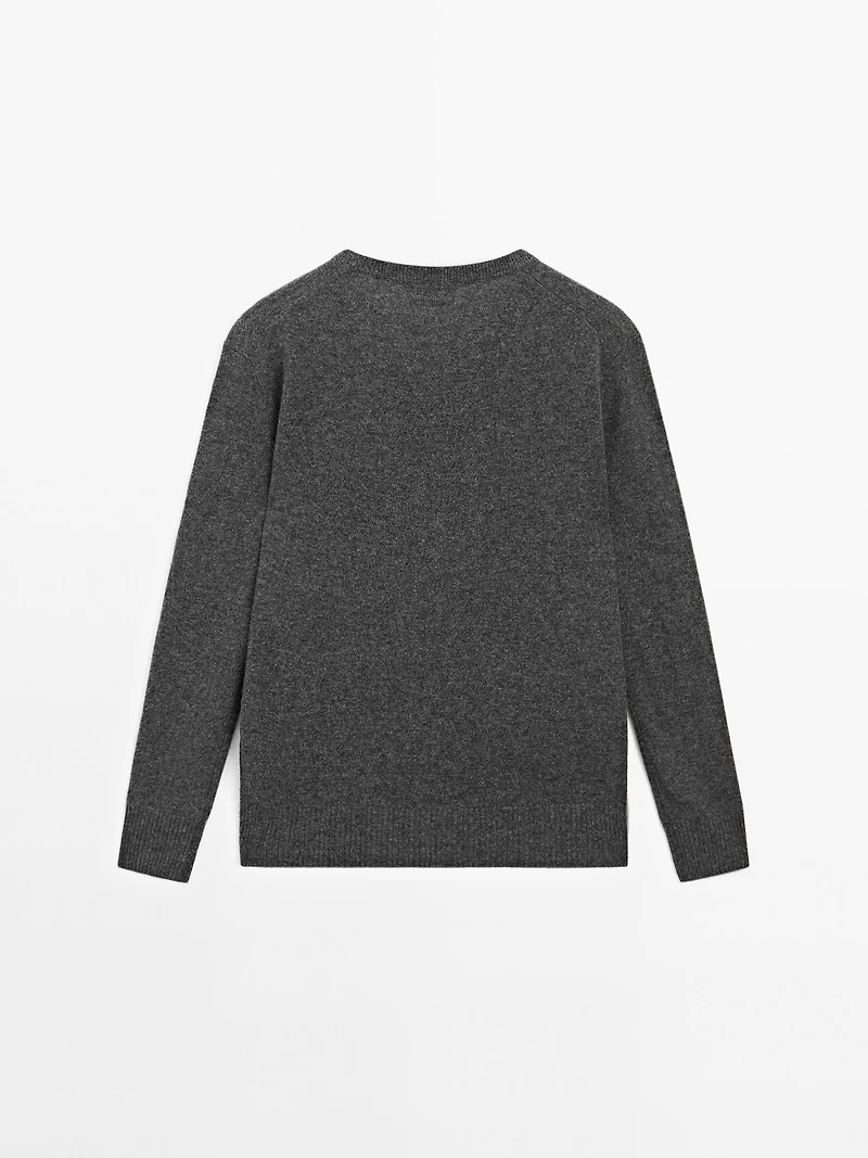 Pull en maille 100 % cachemire à col V