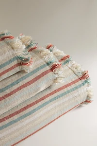 STRIPED LINEN BATH TOWEL