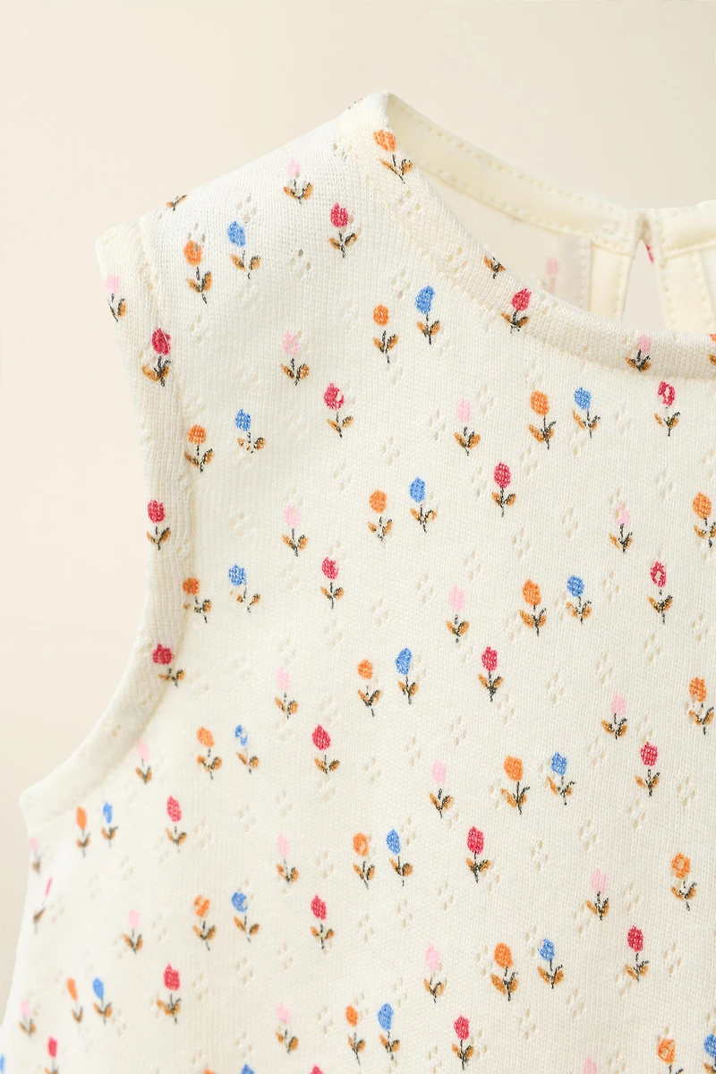 TULIP POINTELLE T-SHIRT CREATED BY CARAMEL LONDON X ZARA