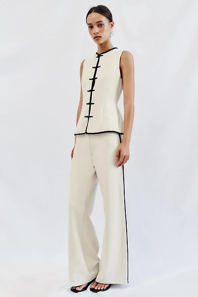 PANTALON LARGE À LISERÉS