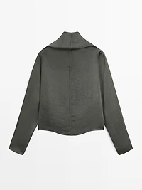 Blouse courte fluide satinée - STUDIO