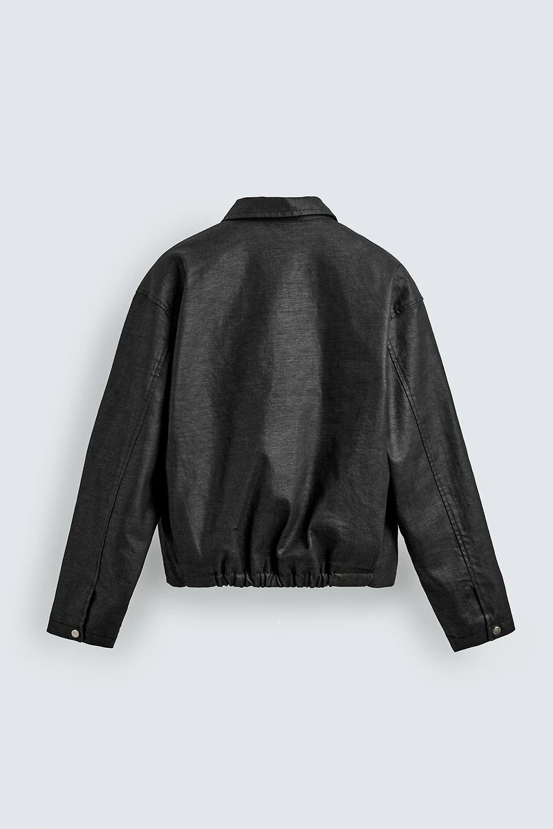 BLOUSON COUPE CARRÉE À CLOUS