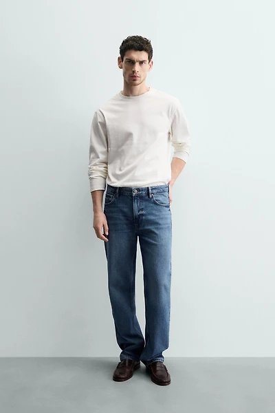 JEAN DROIT EN COTON ET LYOCELL
