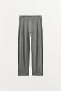 LYOCELL BLEND PANTS WITH BUTTONS