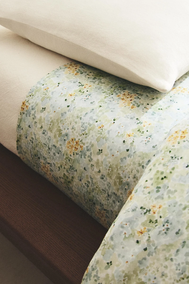 FLORAL PRINT FLAT SHEET