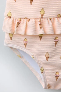 1-6 YEARS/ ICE CREAM PRINT SWIMSUIT