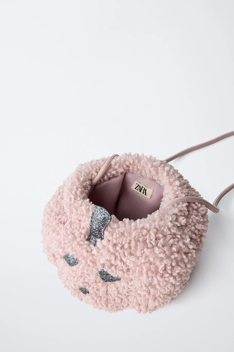 FLEECE PUMPKIN CROSSBODY BAG