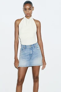 JUPE-CULOTTE EN JEAN TRF