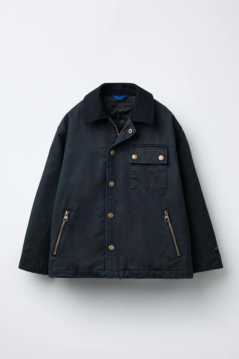 WAXED PARKA WITH POCKETS