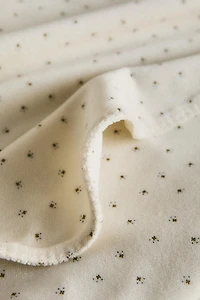 BABY VELOUR CLOVER PRINT BLANKET