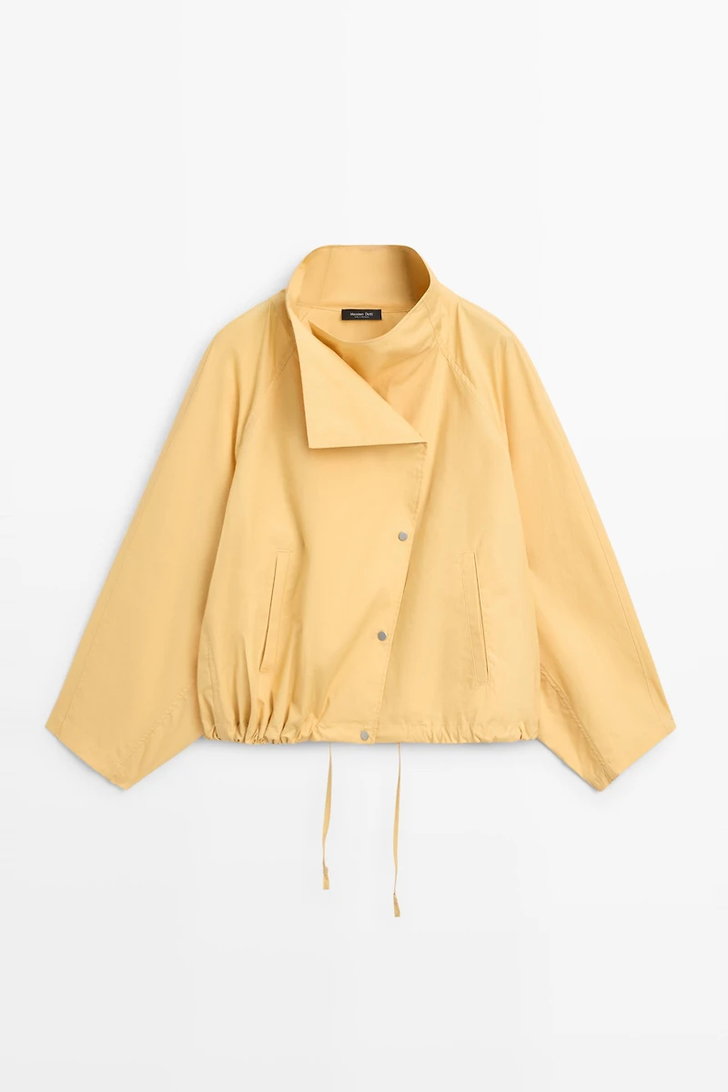 100% cotton bomber jacket with side fastening