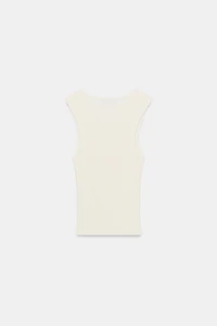 V-NECK RIB KNIT TOP