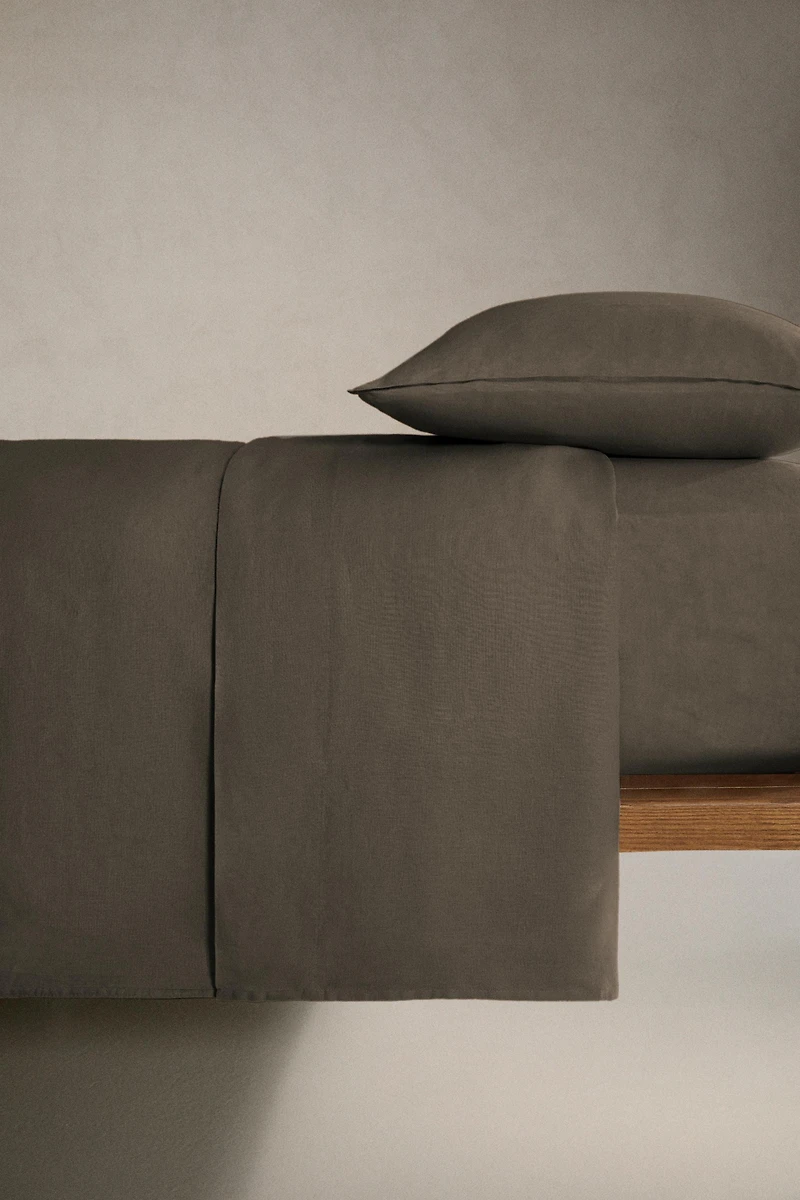 DRAP-HOUSSE LIN LAVÉ | 30 CM HAUTEUR (140 G/M²)