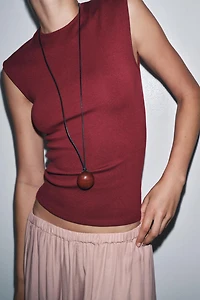 STRETCH RIB T-SHIRT