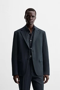 TEXTURED SUIT BLAZER