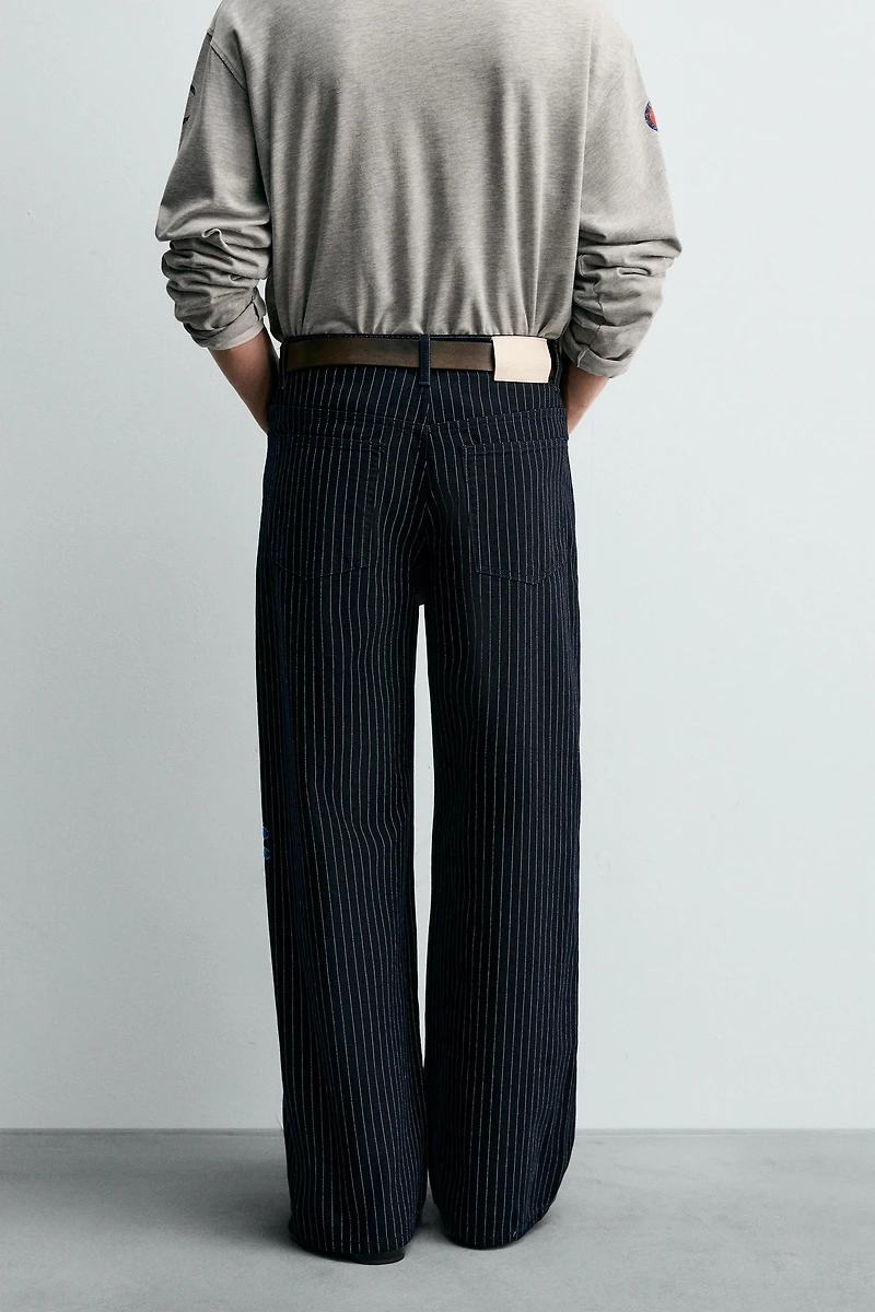 CHAMPION ® X ZARA STRIPED BAGGY FIT JEANS