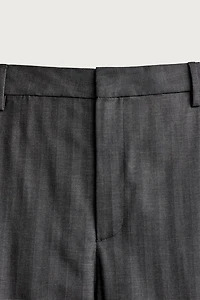 STRIPED PLEATED RELAXED FIT PANTS