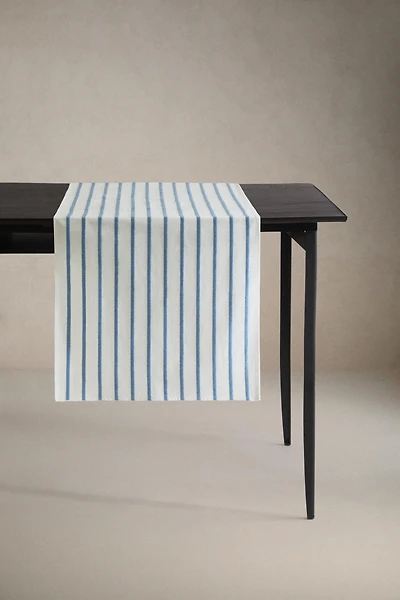 EMBROIDERED STRIPE TABLE RUNNER