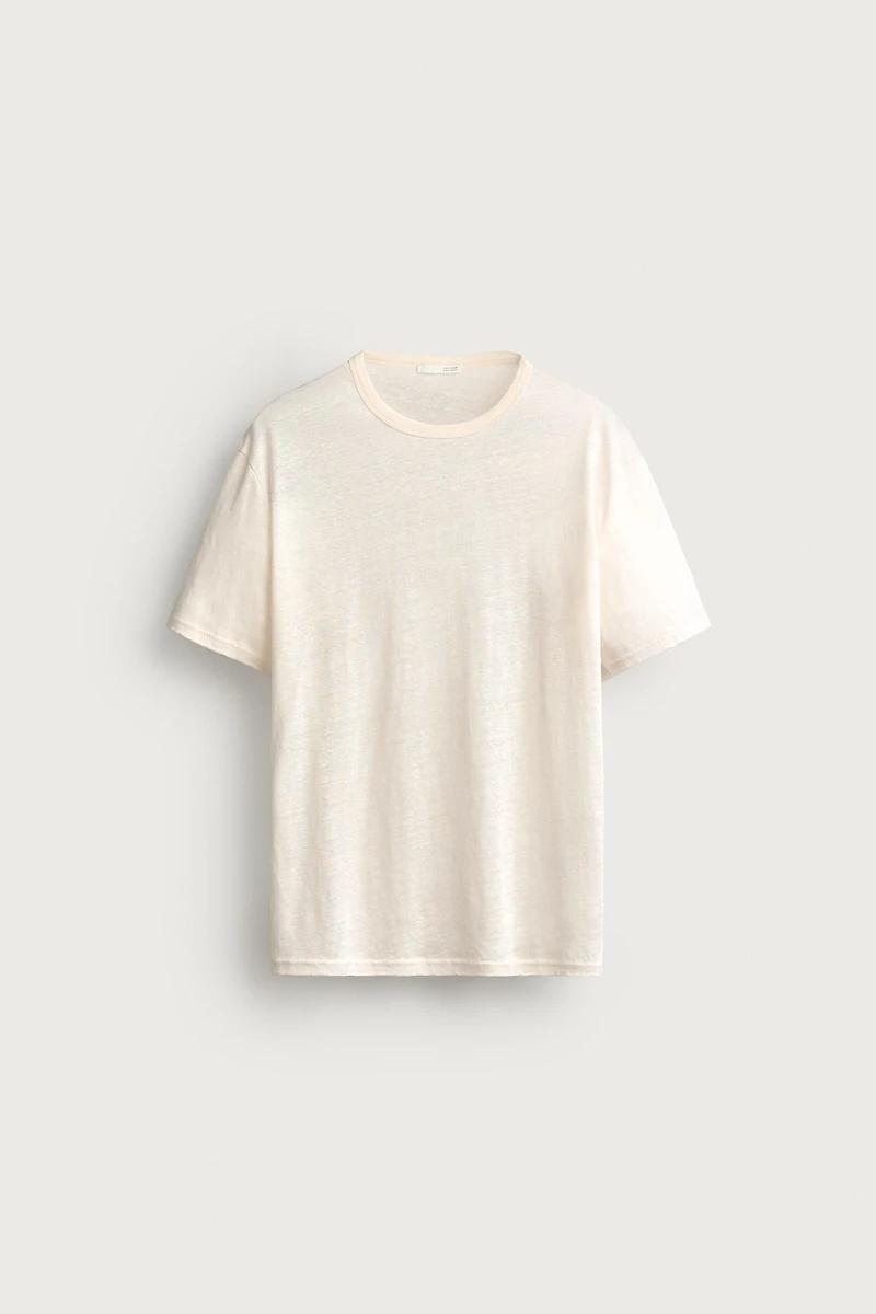 RELAXED FIT 100% LINEN T-SHIRT