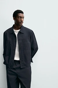 REGULAR FIT POPLIN OVERSHIRT