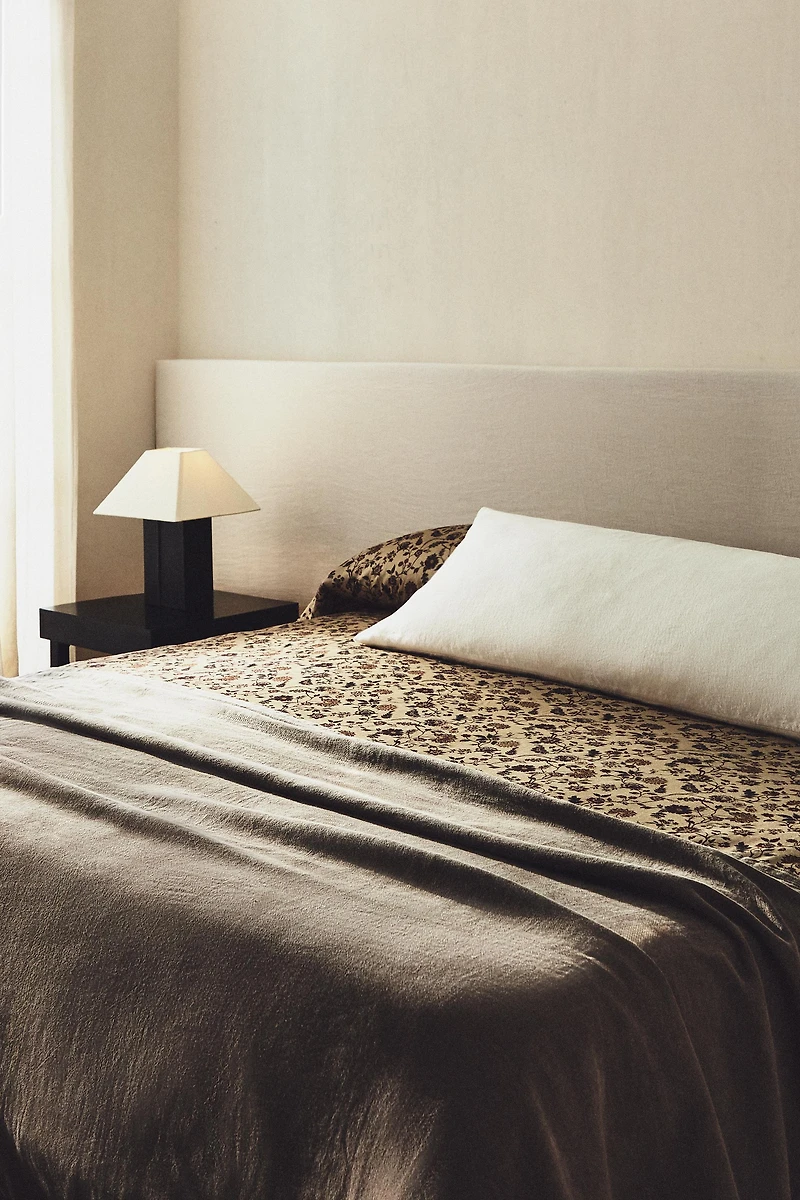 FLORAL PRINT SATEEN DUVET COVER