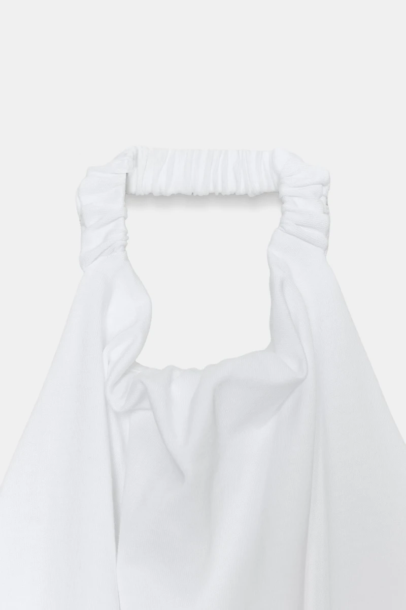 HEAVY COTTON BALLOON HALTER TOP