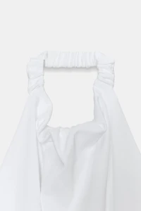 HEAVY COTTON BALLOON HALTER TOP