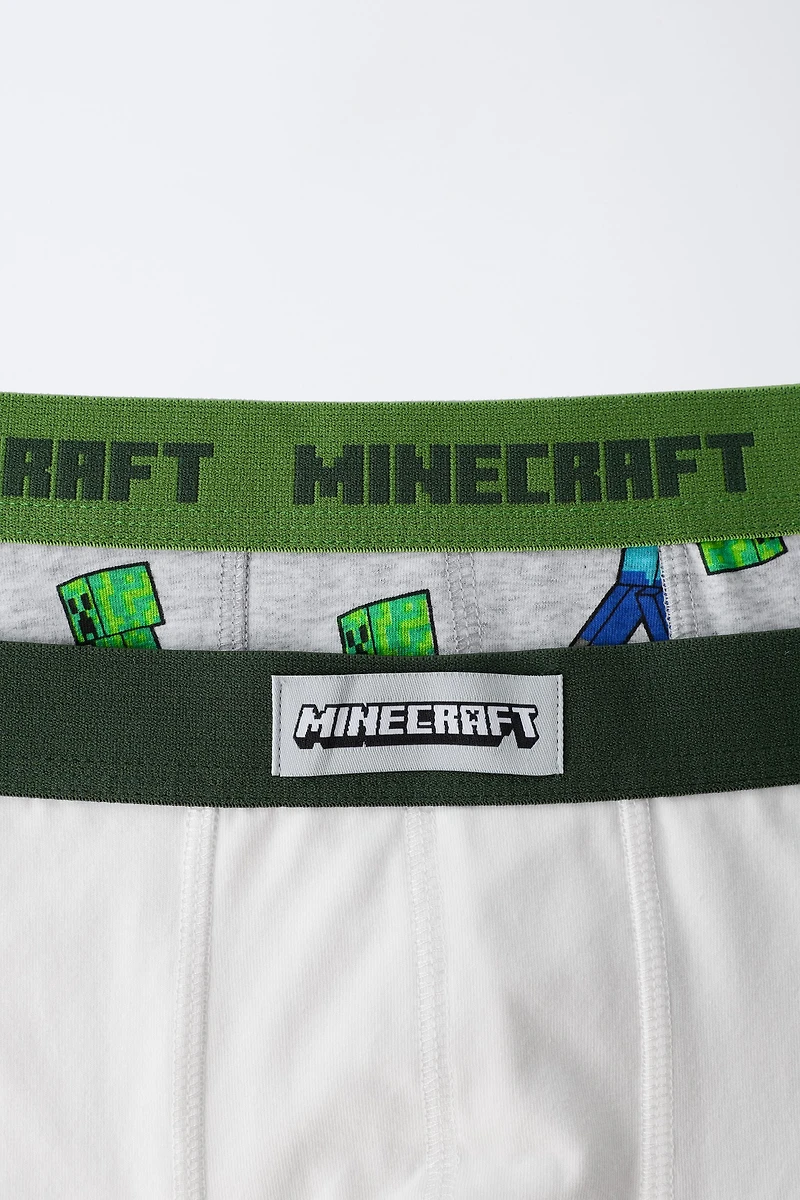 AGES 6-14/ TWO-PACK OF MINECRAFT © MOJANG AB. ™ BOXERS