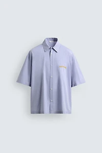 COMBINATION GRAPHIC PLAID SHIRT