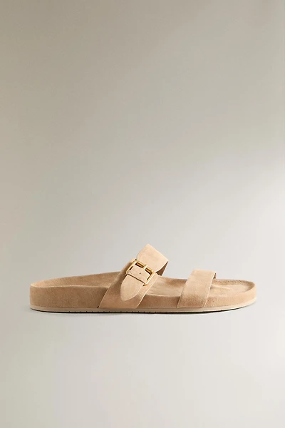 LEATHER BUCKLE SANDALS