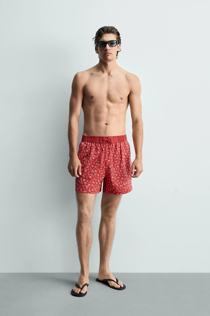 LONG PAISLEY PRINT SWIMSUIT