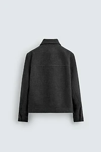 ZIP-UP WOOL EFFECT JACKET