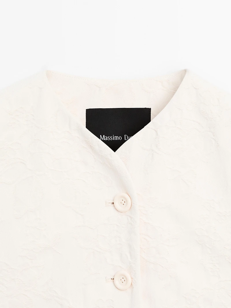 100% cotton floral fabric jacket