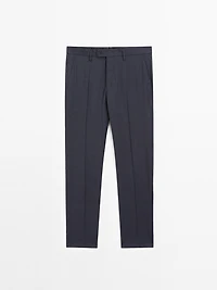 Houndstooth suit trousers