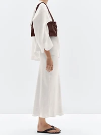 Petit sac compartimenté en cuir nappa