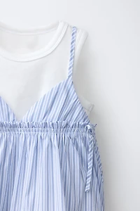 STRIPED TOP WITH RIB T-SHIRT