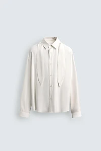 FLOWY SHIRT WITH SHORT TIE